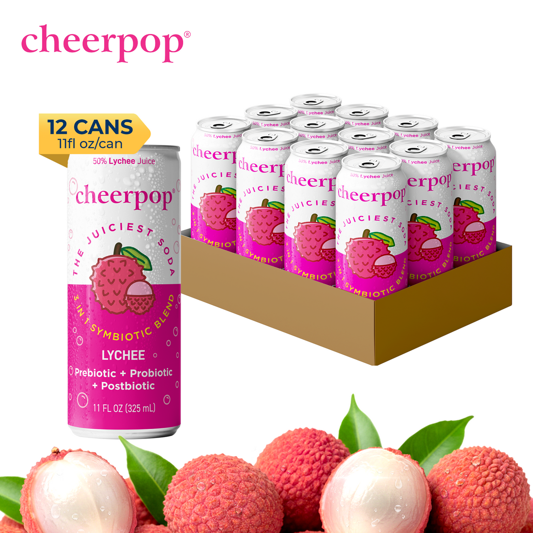 The Fruit Juice Soda - Lychee, 11 fl oz