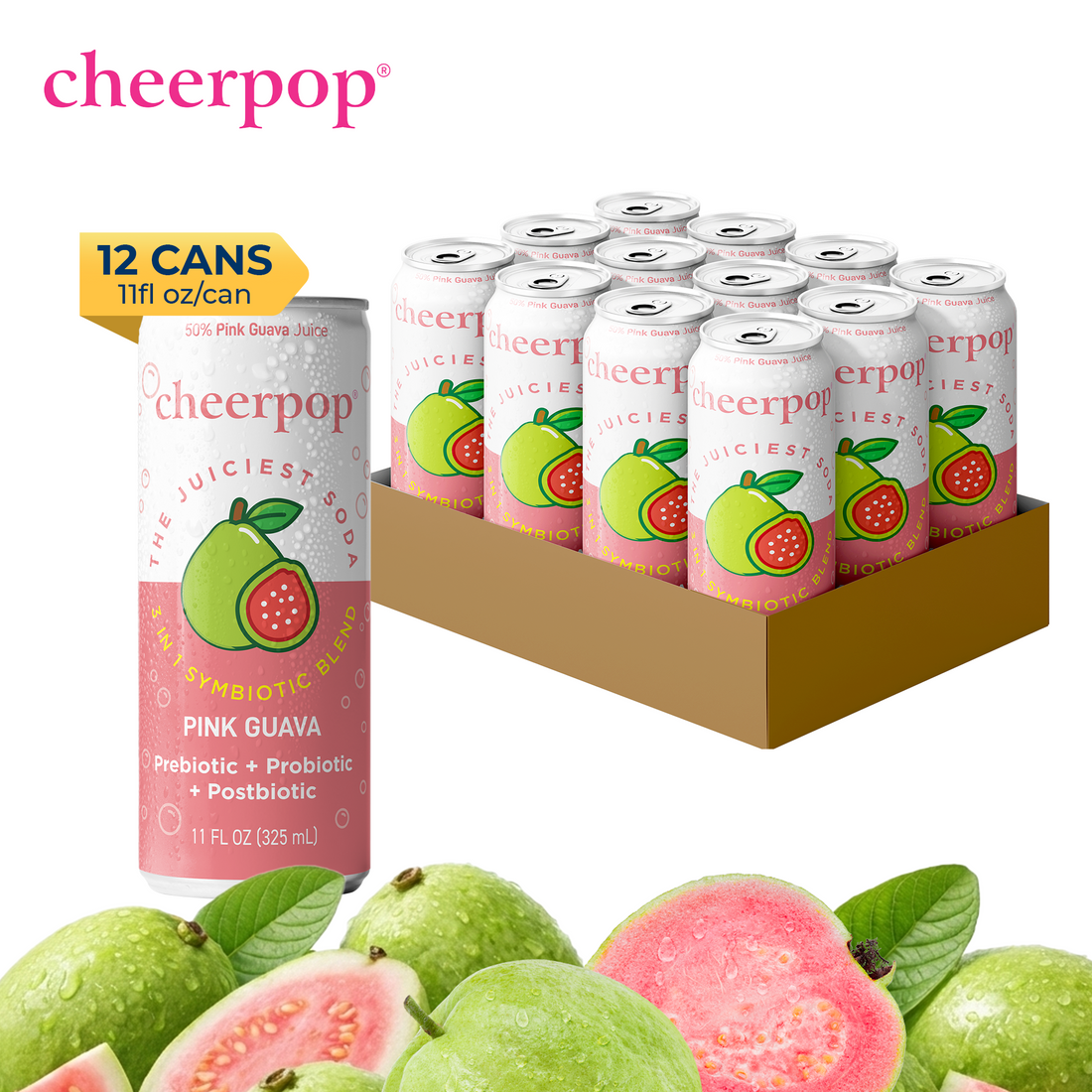 The Fruit Juice Soda - Pink Guava, 11 fl oz