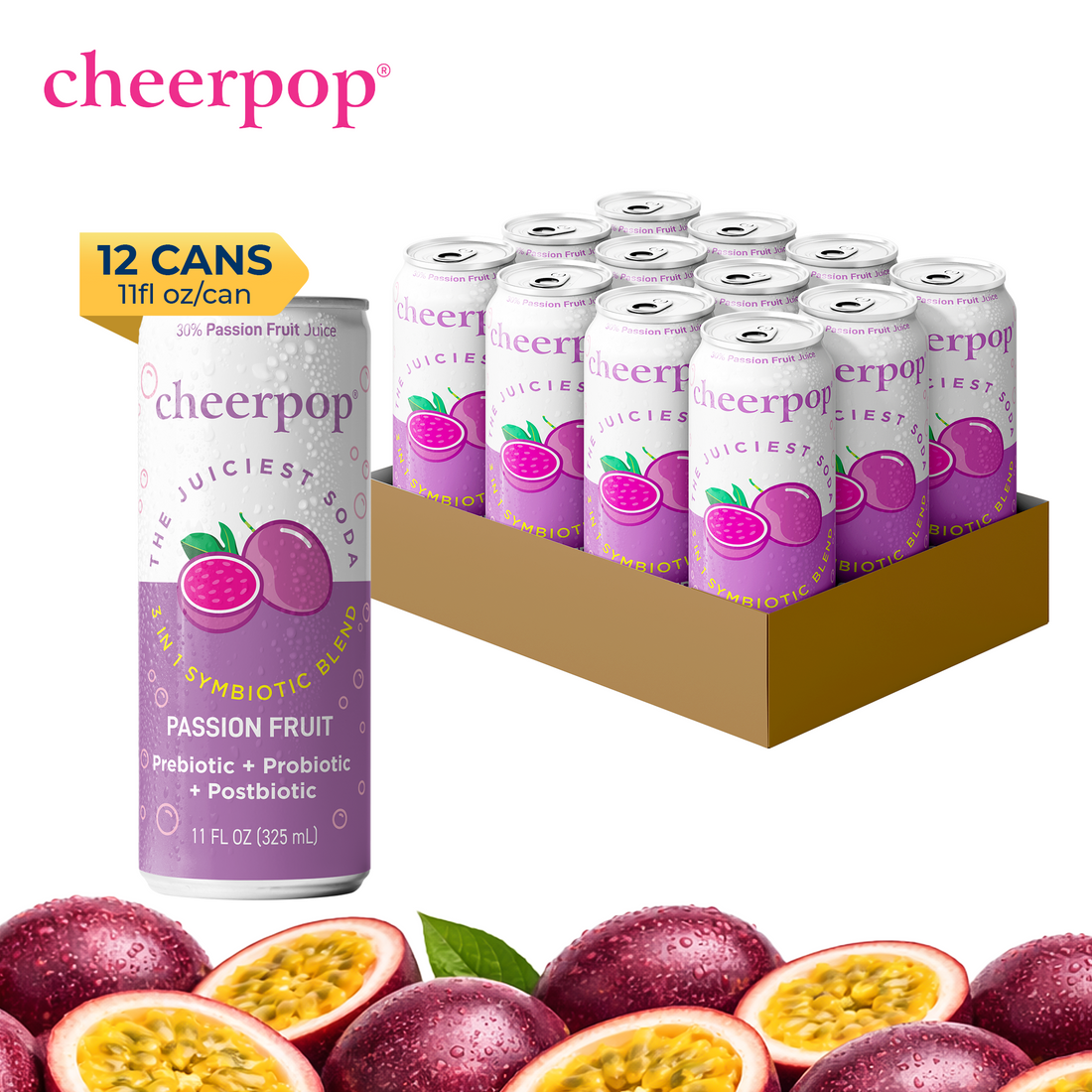 The Fruit Juice Soda - Passion Fruit, 11 fl oz