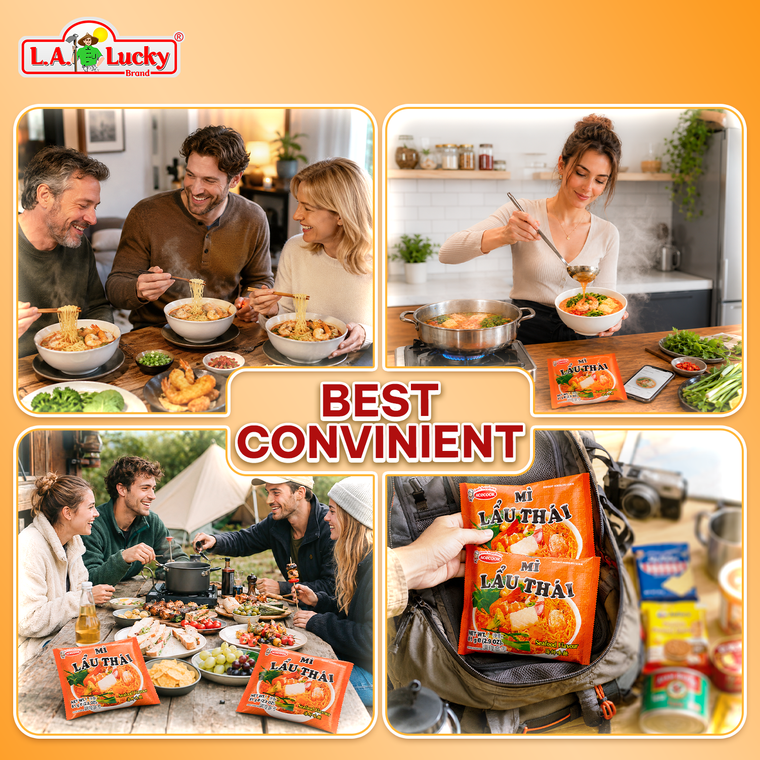 Family-size case of Acecook Mi Lau Thai Tomyum noodles