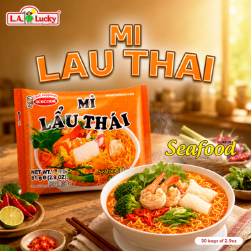 Acecook Mi Lau Thai Tomyum Seafood Instant Noodles 30-bag case