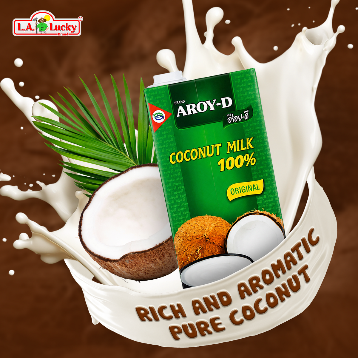 AROY-D 100% UHT coconut milk 1 L with coconut