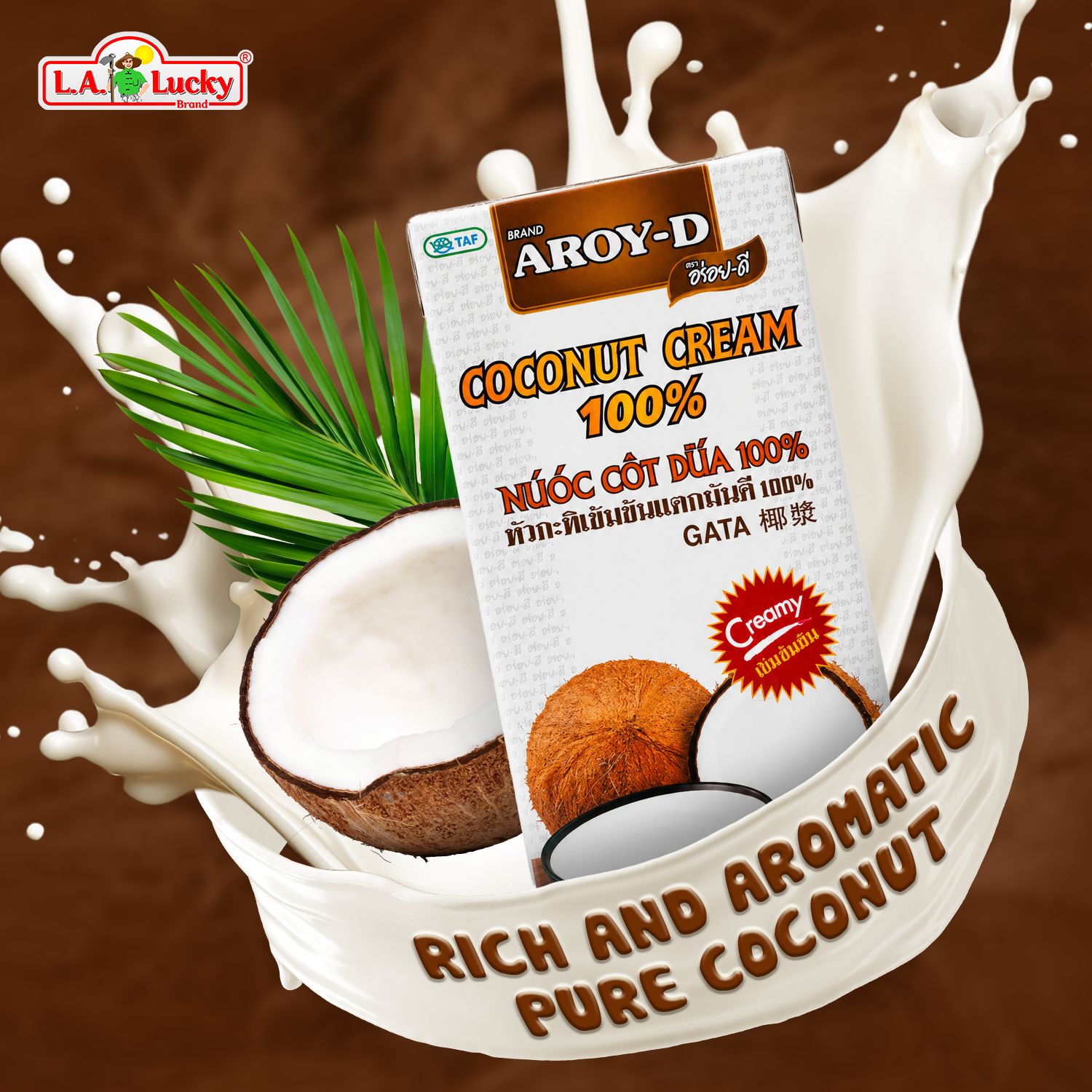 Aroy-D 100% Coconut Cream coconut richness
