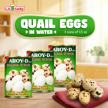 Aroy-D Quail Eggs in Water, 15 oz Cans
