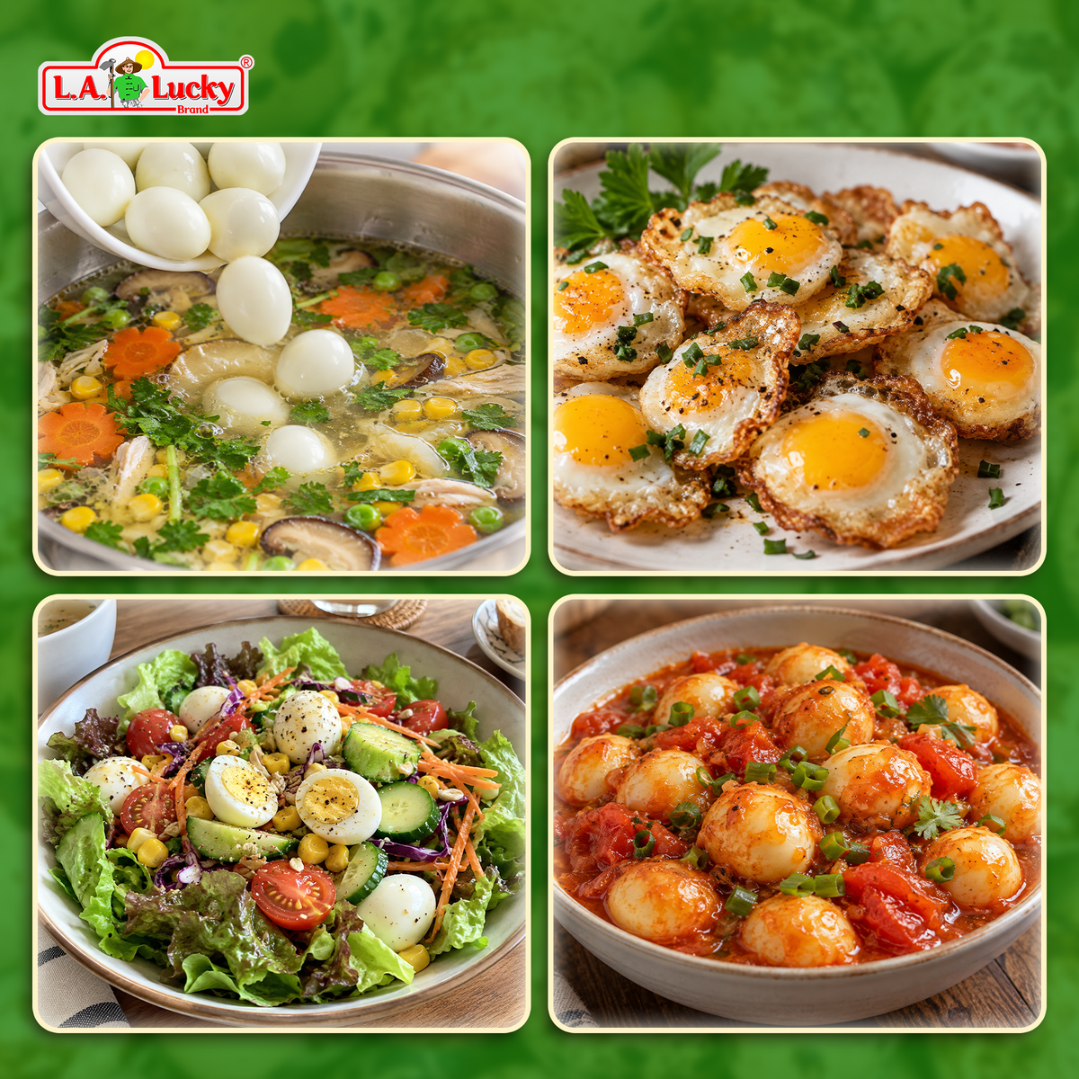Serving ideas for Aroy-D Quail Eggs in Water