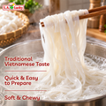 Bangkok Elephant rice stick noodles with soft, chewy cooked texture