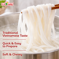 Bangkok Elephant rice stick noodles with soft, chewy cooked texture