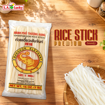 Bangkok Elephant 5 mm rice stick noodles, single 16 oz bag