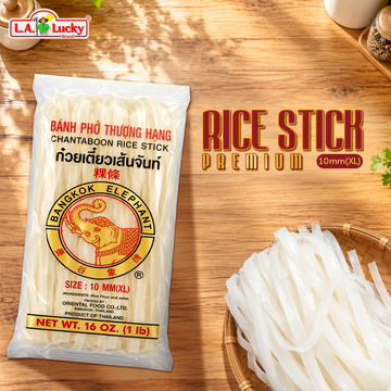 Bangkok Elephant 10 mm rice stick noodles, single 16 oz bag