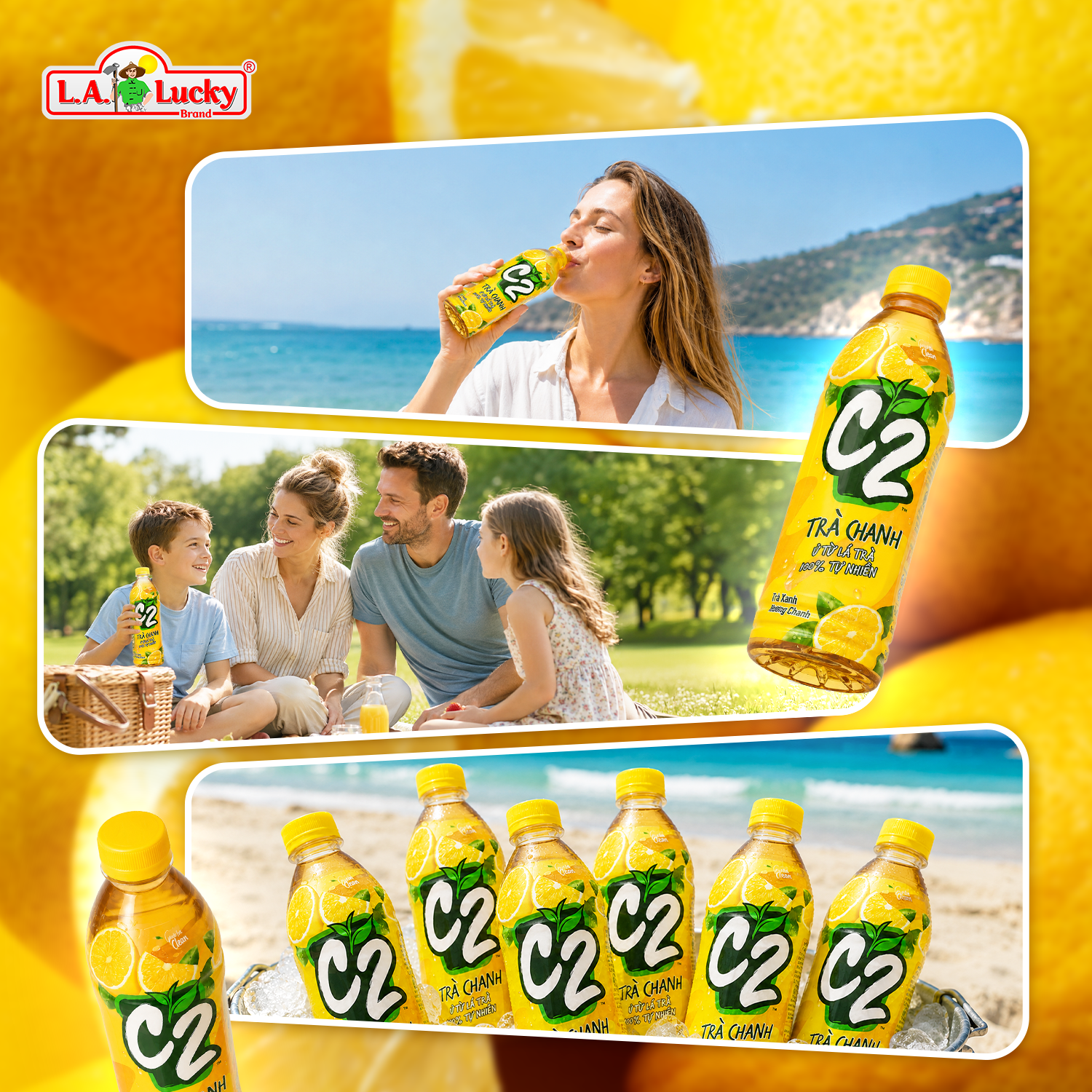 C2 Lemon Green Tea 455 mL serving idea