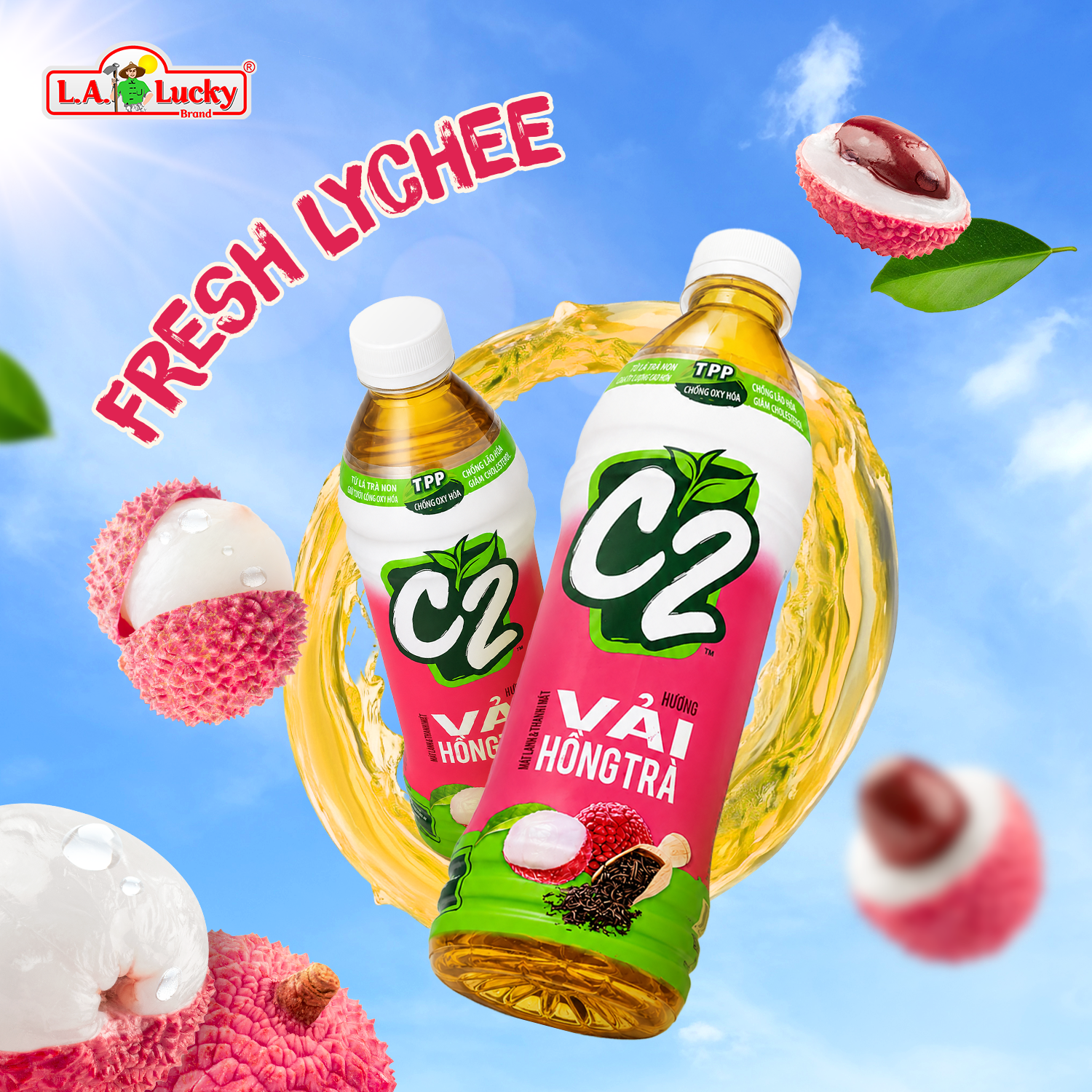 C2 Lychee Black Tea 455 mL lychee refreshment