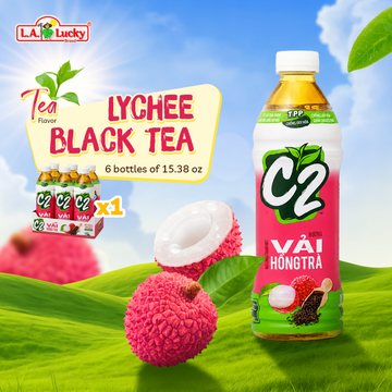 C2 Lychee Black Tea 455 mL Pack of 6