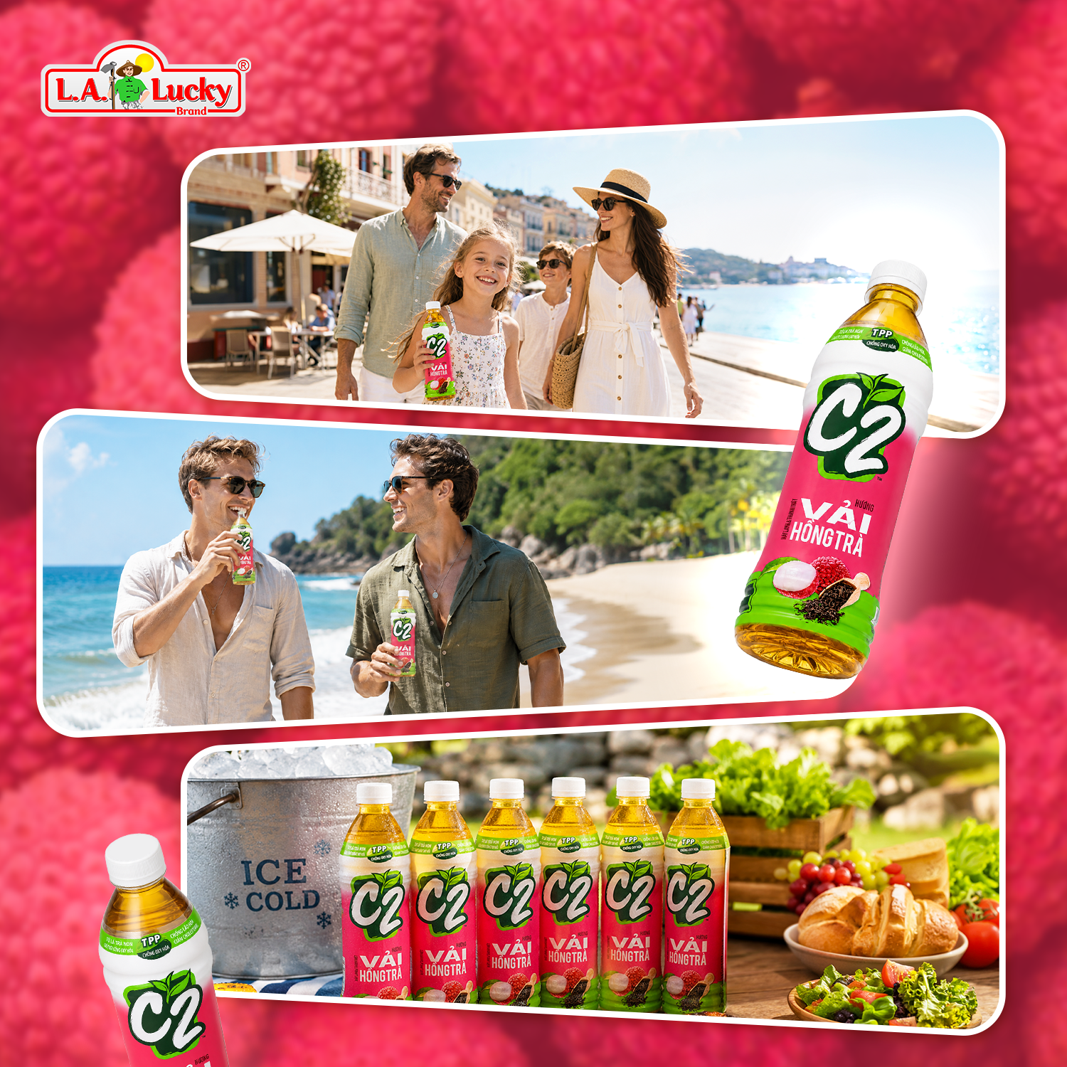 C2 Lychee Black Tea 455 mL serving idea