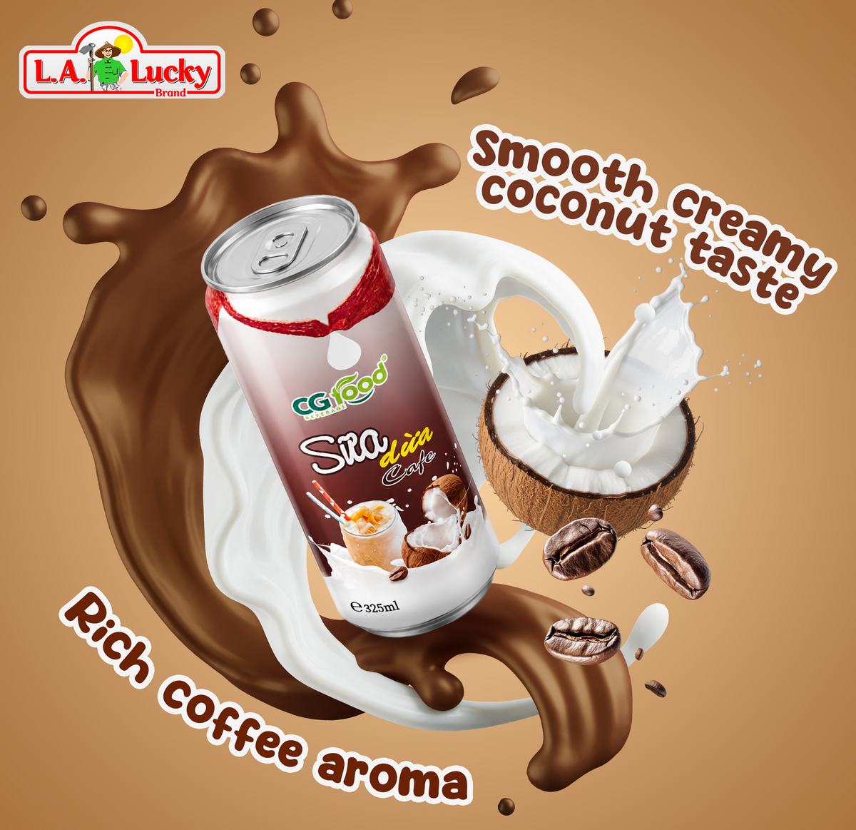 CG Coconut Milk Coffee 325 mL nutrition facts panel