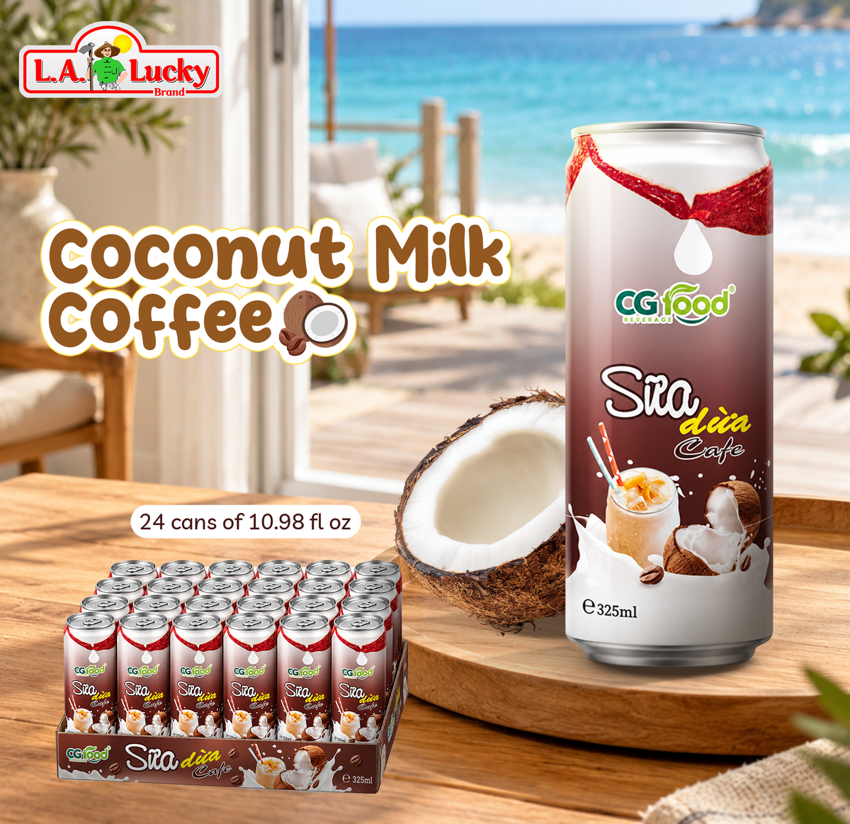 CG Coconut Milk Coffee 325 mL pack of 24 product view
