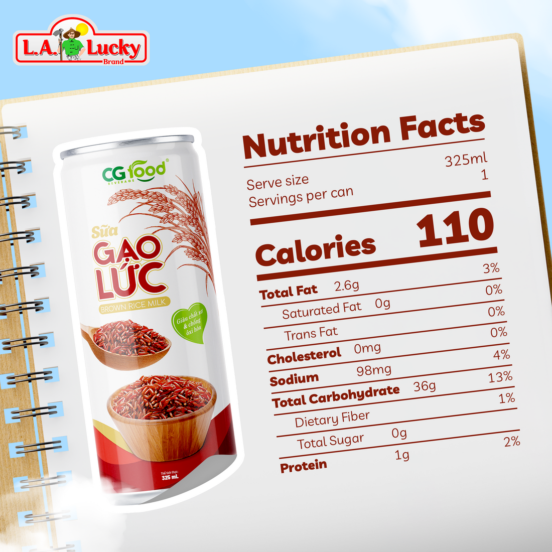 CG Food Brown Rice Milk Drink – Smooth & Light Flavor