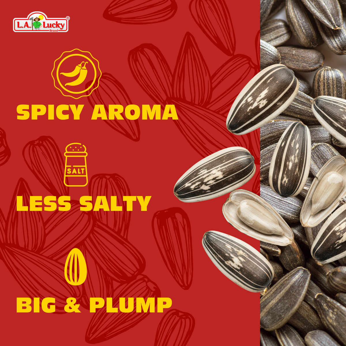ChaCha Spicy Roasted Sunflower Seeds nutrition facts panel