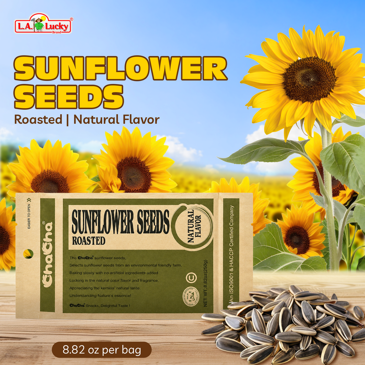ChaCha Original Roasted Sunflower Seeds 250 g bag