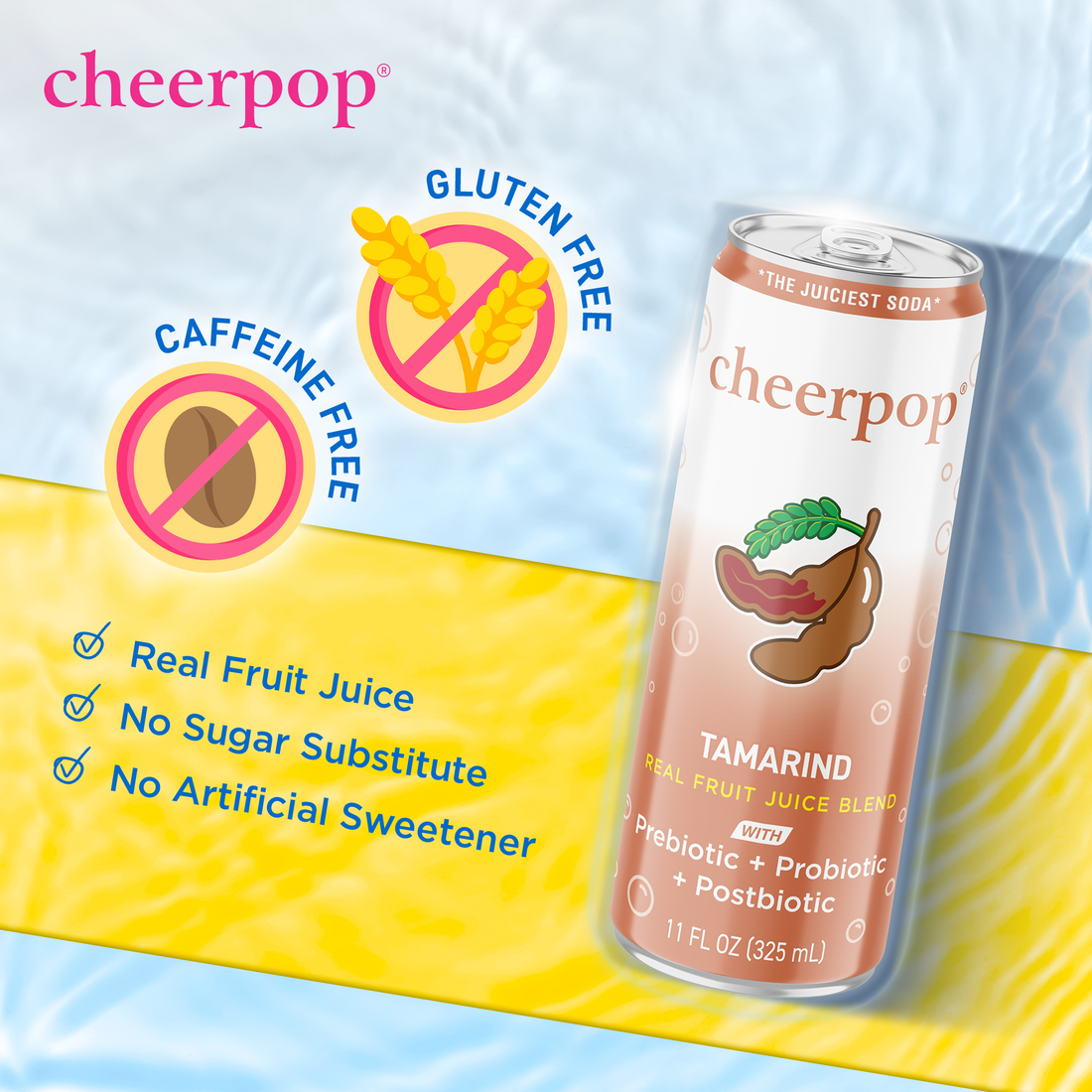 Cheerpop Tamarind Sparkling Fruit Juice Blend, 11 fl oz