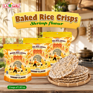 Dong Phuong Shrimp Baked Rice Crisps, pack of 3