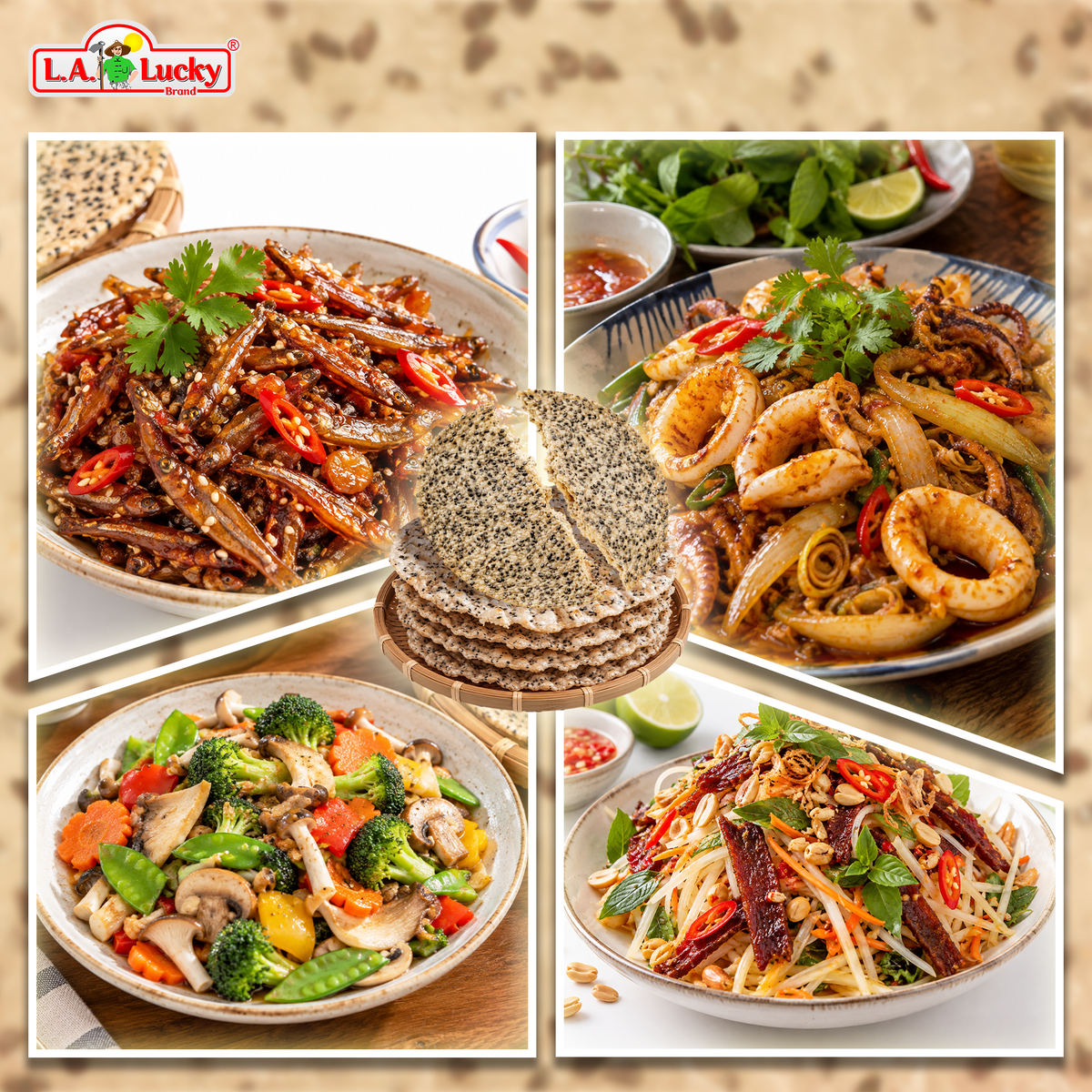 Serving ideas for Dong Phuong Shrimp Baked Rice Crisps
