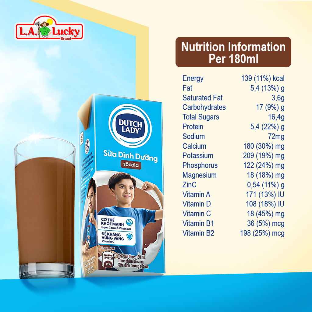 Dutch Lady chocolate milk nutrition information