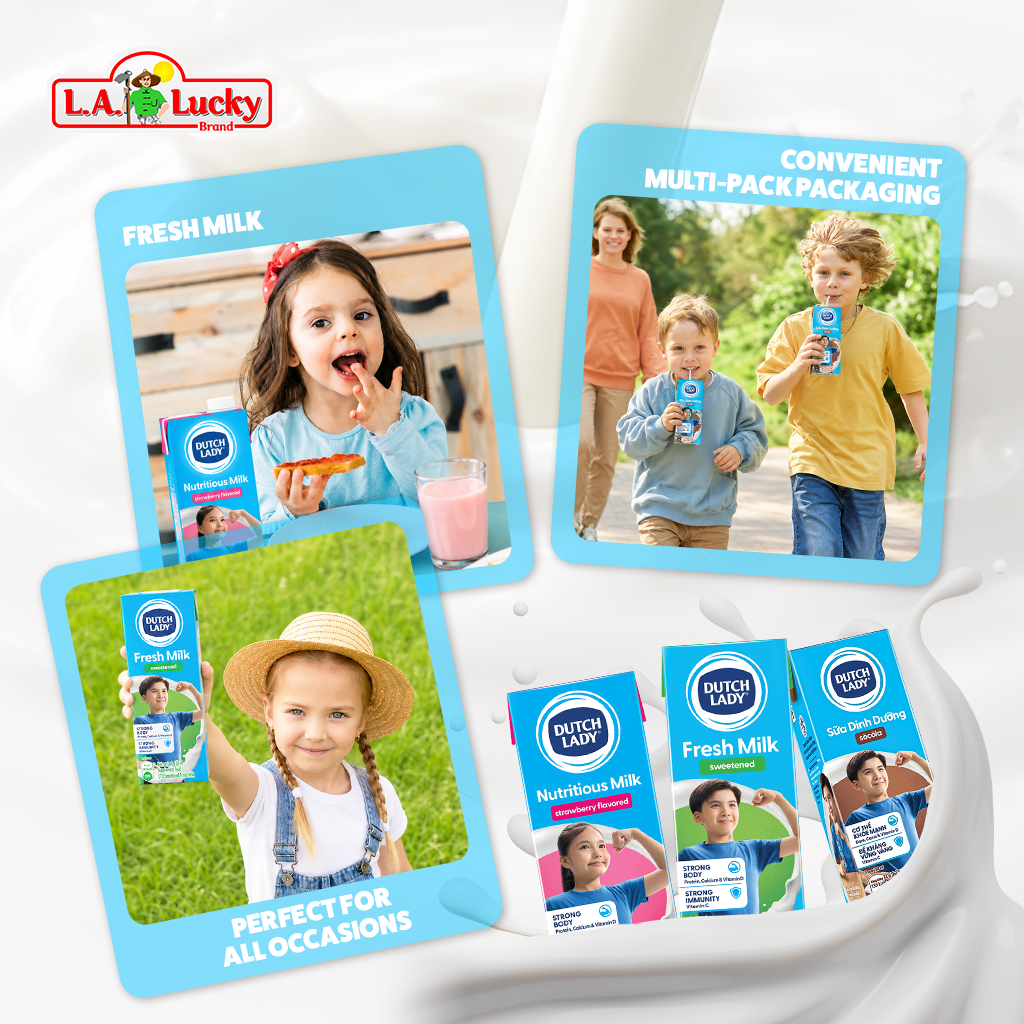 Dutch Lady UHT milk variety pack for everyday serving and family occasions