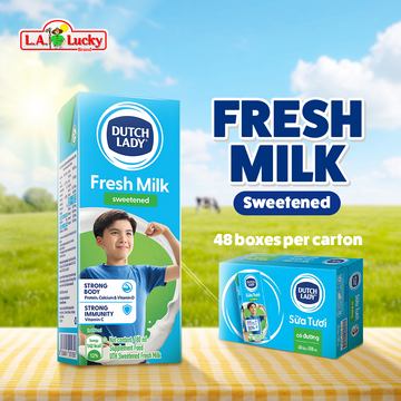 Dutch Lady UHT Sweet Milk – Sweetened (On-the-Go Shelf-Stable Milk for Kids & Family)