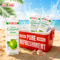 FOCO pure coconut water chilled serving suggestion