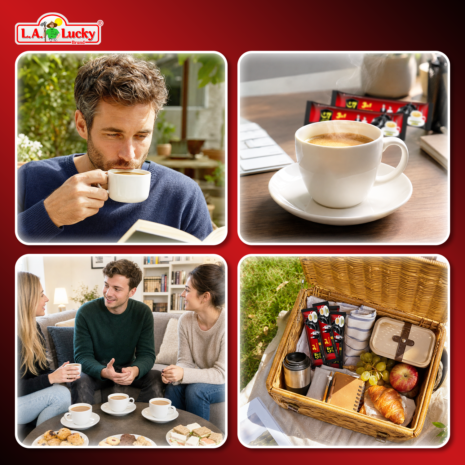 Serving ideas for G7 3-in-1 instant coffee