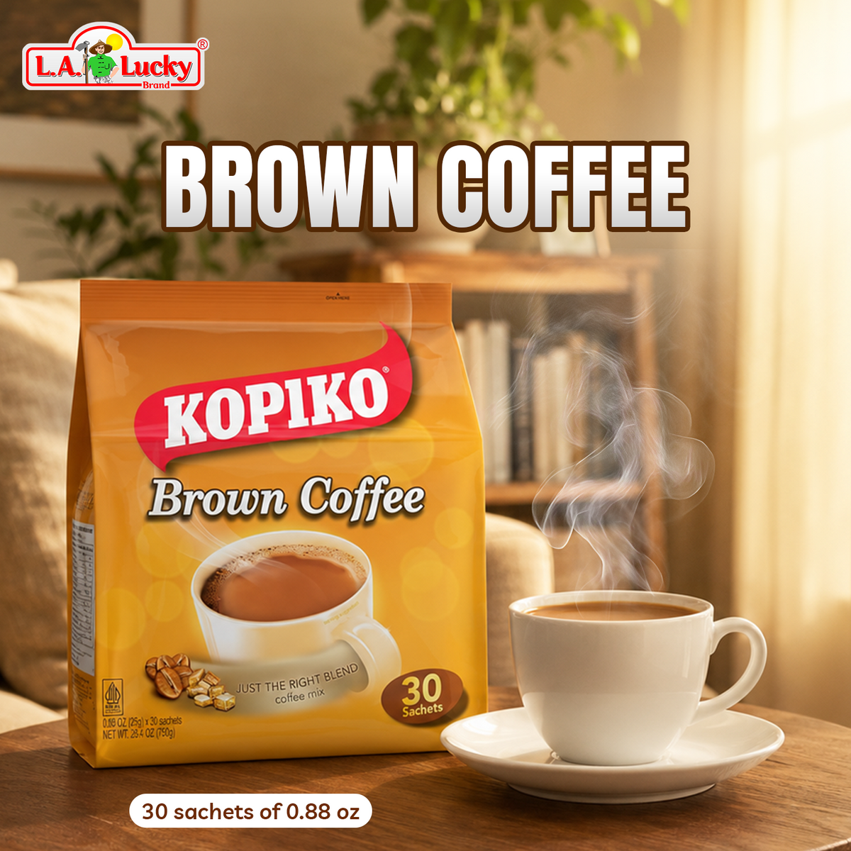 Kopiko Brown Coffee Mix bag with 30 individual sachets