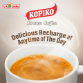 Kopiko Brown Coffee Mix prepared as a warm coffee drink