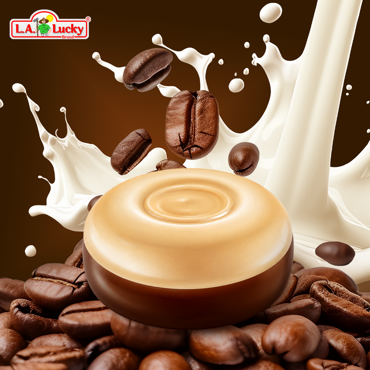 Kopiko Cappuccino Candy with a creamy cappuccino-inspired center