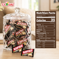 Nutrition facts for Kopiko Cappuccino Candy jar