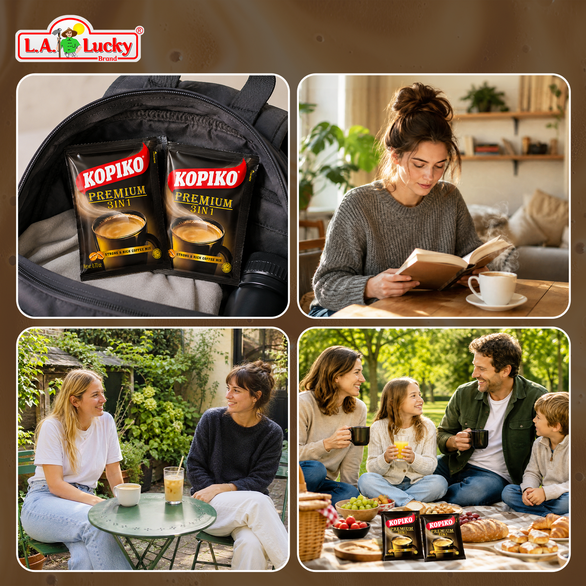 Kopiko Premium 3in1 coffee sachets for everyday coffee moments