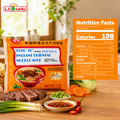 Nutrition Facts for Kung Fu artificial beef flavor instant noodles 85 g