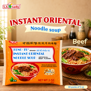 Kung Fu artificial beef flavor instant noodles 85 g bags, Pack of 30
