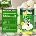 Nutrition facts for L.A. Lucky Quail Eggs in Water