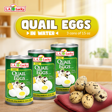 L.A. Lucky Quail Eggs in Water, pack of 3