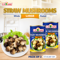 L.A. Lucky Whole Peeled Straw Mushrooms large pack of 2