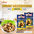 L.A. Lucky Whole Peeled Straw Mushrooms pack of 2, 15 oz cans