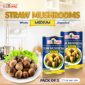 L.A. Lucky Whole Unpeeled Straw Mushrooms pack of 2, 15 oz cans