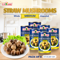 L.A. Lucky Whole Unpeeled Straw Mushrooms pack of 6, 15 oz cans