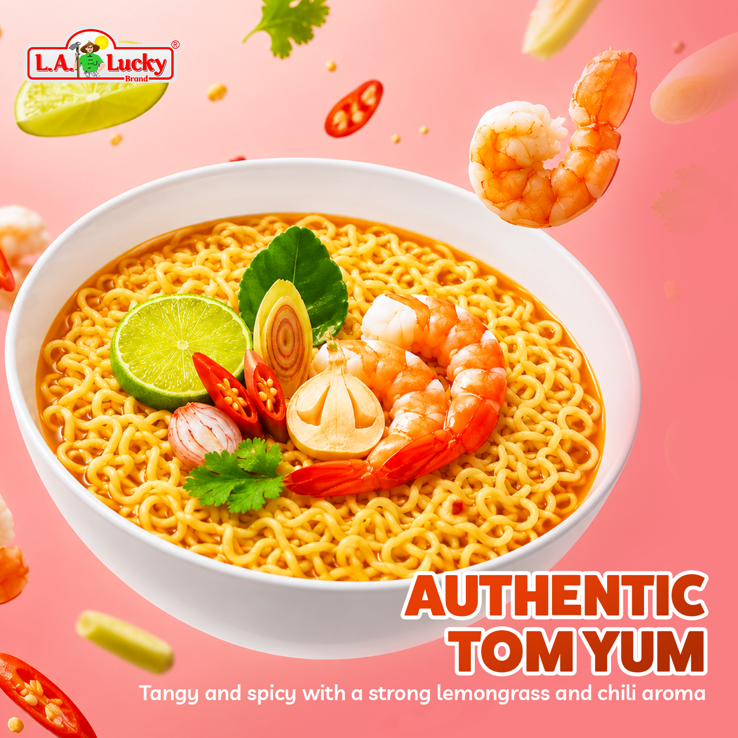 Bowl of MAMA Tom Yum shrimp flavor instant noodles
