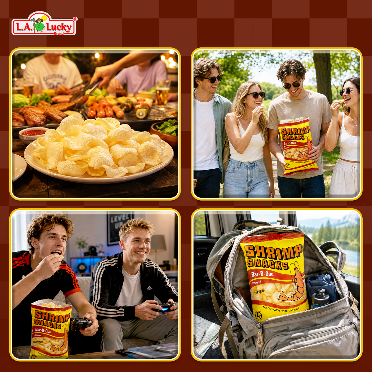 MARCO POLO BBQ Shrimp Chips party snack pack