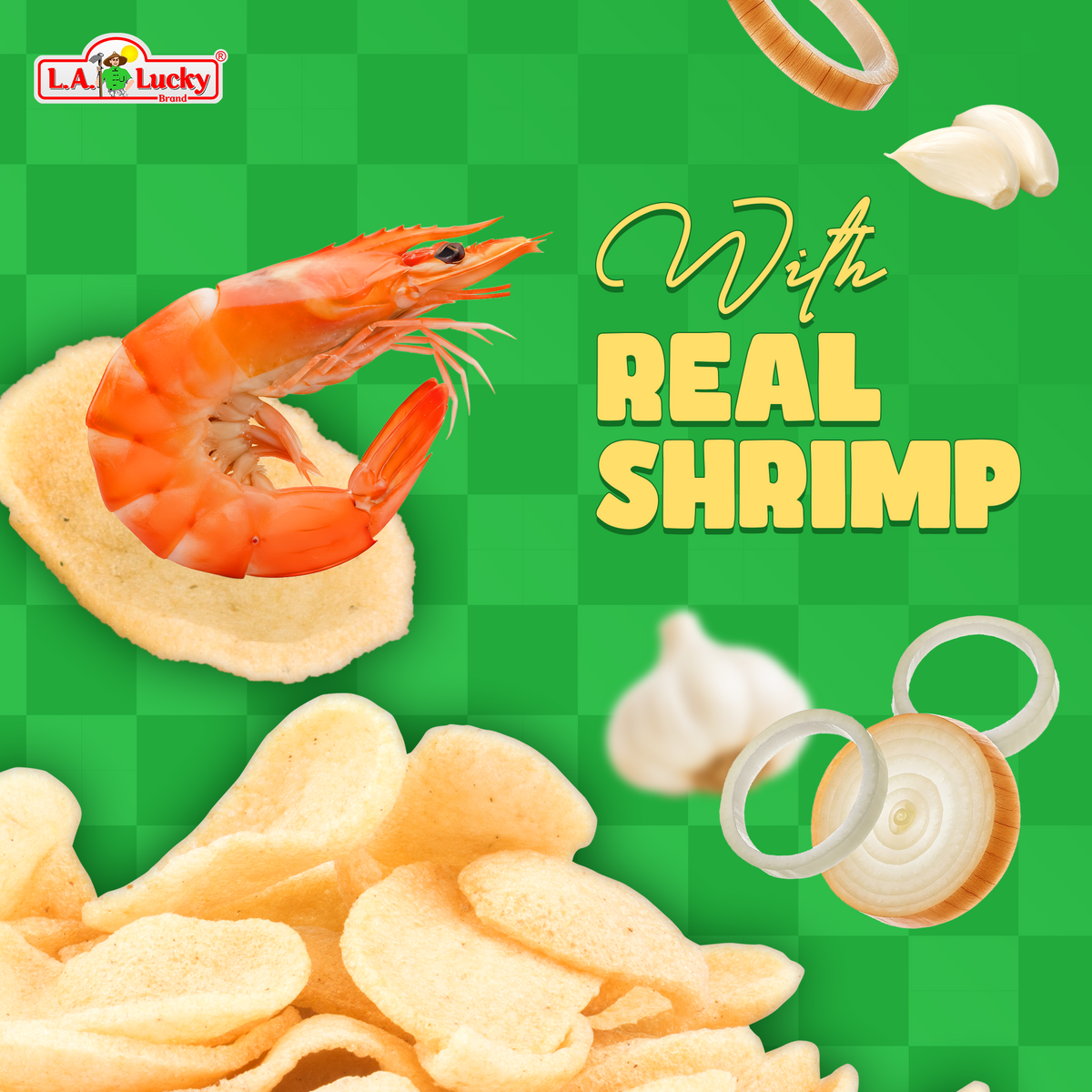 MARCO POLO Onion and Garlic Shrimp Chips made with real shrimp visual