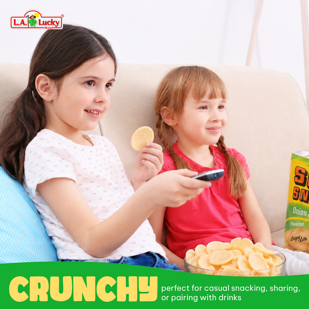 MARCO POLO Onion and Garlic Shrimp Chips crunchy snack serving idea