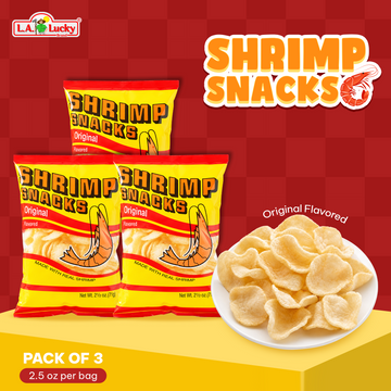 MARCO POLO Original Shrimp Chips 2.5 oz bags Pack of 3 front view