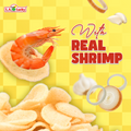 MARCO POLO Shrimp Chips Original and Onion Garlic serving and snacking view