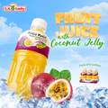 Mogu Mogu Passion Fruit Flavored Drink with Nata de Coco pack of 6 bottles